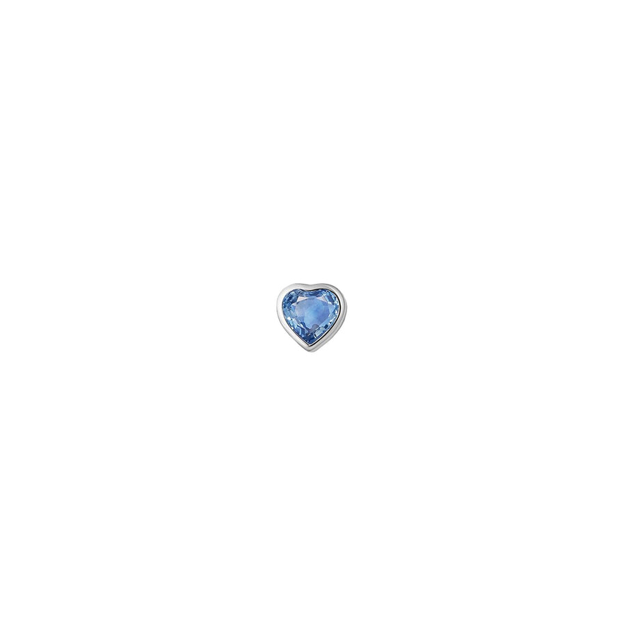 Loquet Blue Sapphire Heart Charm - Charms & Pendants - Broken English Jewelry
