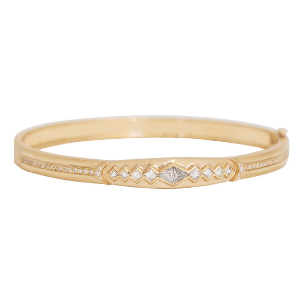 Celine Daoust - Diamond Triangle Line Bangle Bracelet – Broken
