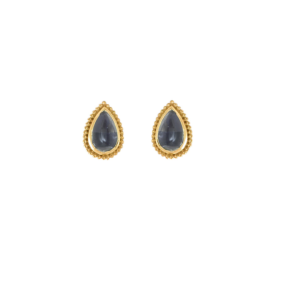 Lalaounis Iolite Hellenistic Earrings - Earrings - Broken English Jewelry front view