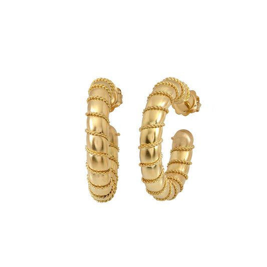 Hellenistic Filigree Hoop Earrings - Main Img