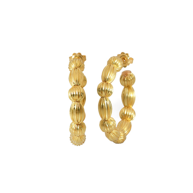 Large Beaded Hoops