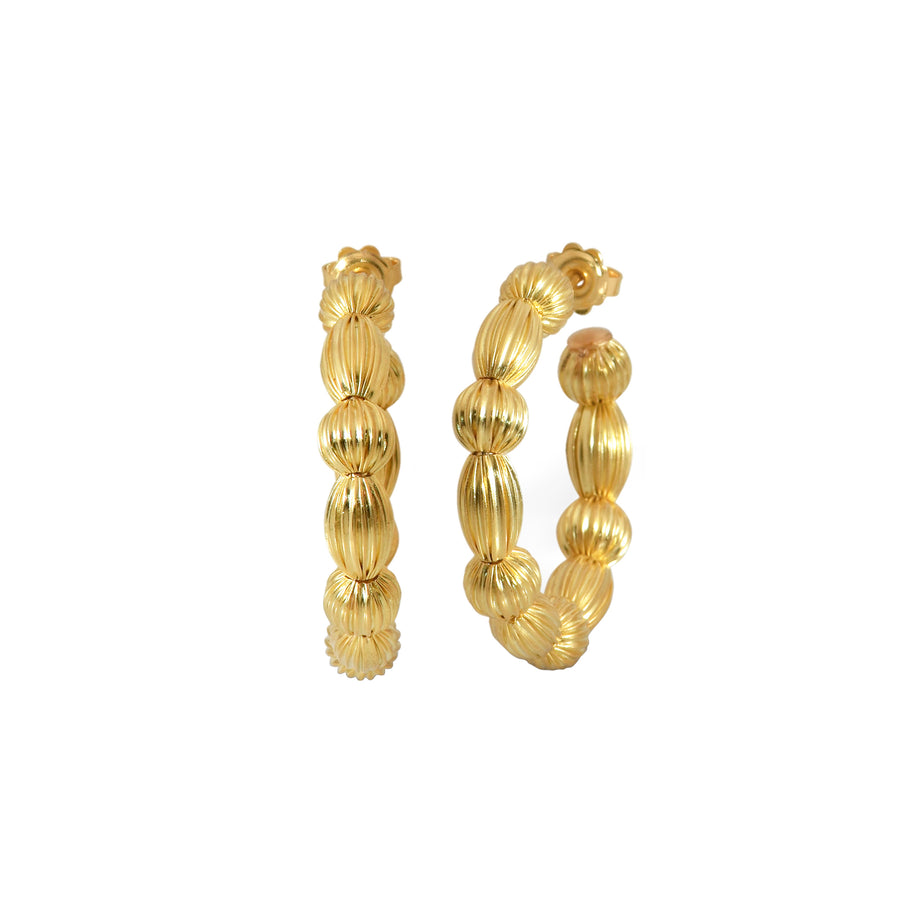 Large Beaded Hoops