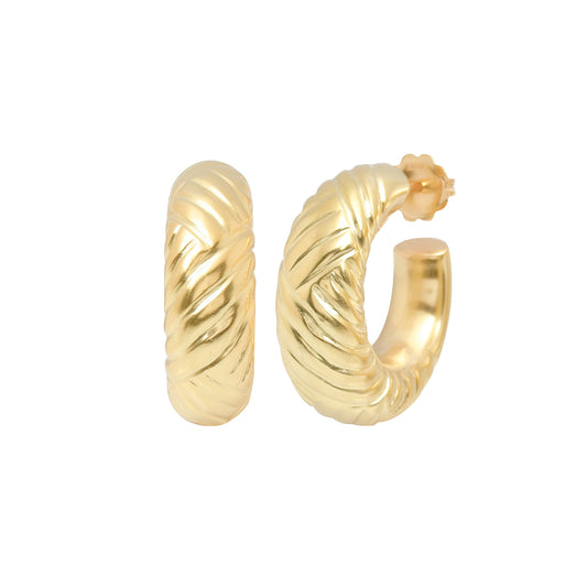 Criss Cross Hoop Earrings - Main Img