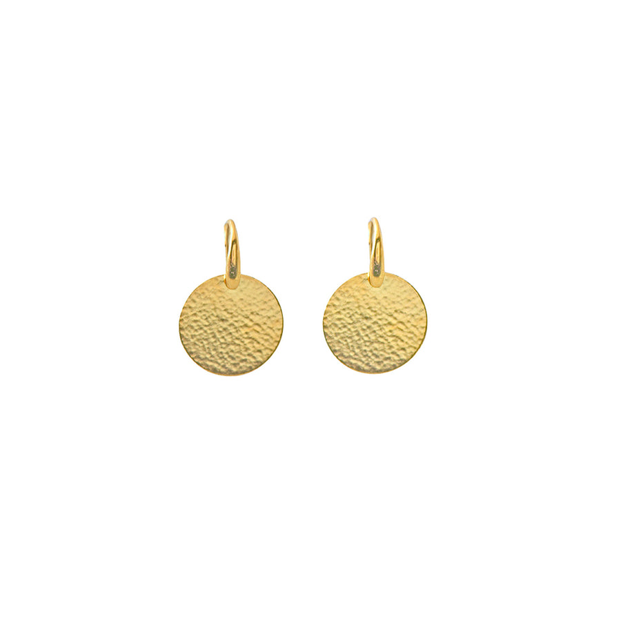 LALAoUNIS Small Hammered Disc Earrings - Earrings - Broken English Jewelry