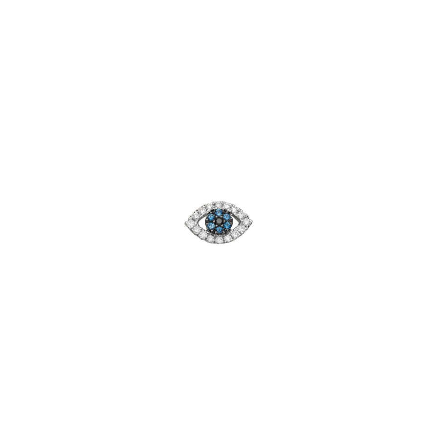 Loquet Blue Sapphire and Diamond Evil Eye Charm - Charms & Pendants - Broken English Jewelry