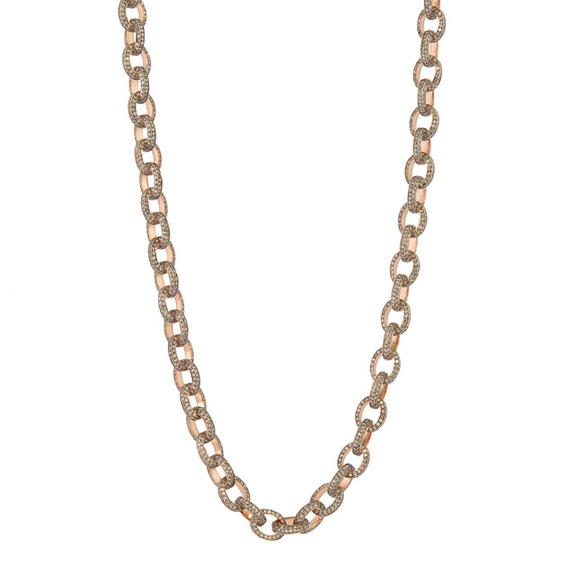Munnu The Gem Palace Indo Russian Diamond Link Necklace - Necklaces - Broken English Jewelry