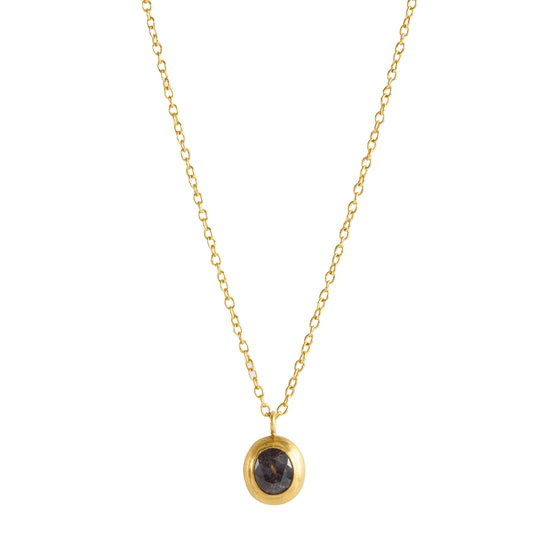 Blue Spinel Pendant Necklace - Main Img