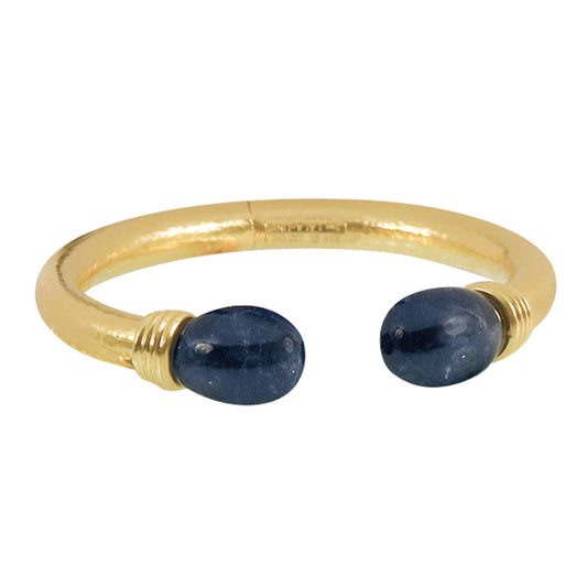 Sodalite Beaded Neolithic Coil Bracelet - Main Img