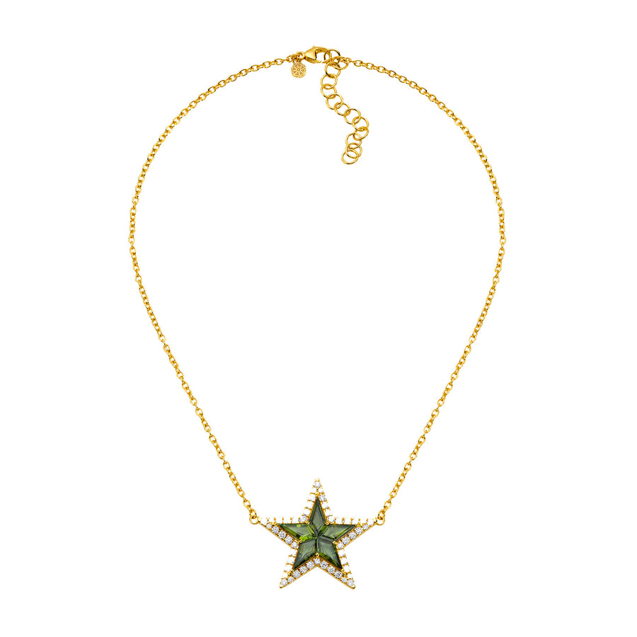 Buddha Mama Kite Star Necklace - Tourmaline - Necklaces