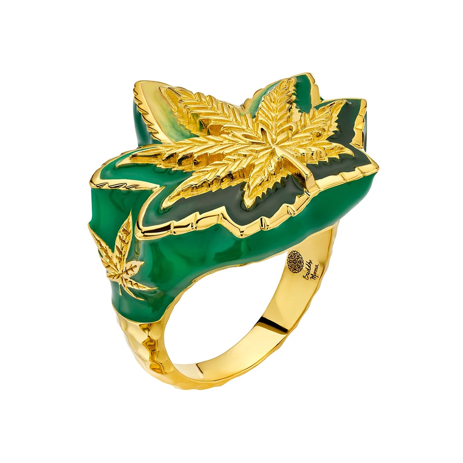 Buddha Mama Happy Guy Signet Ring - Broken English Jewelry angled view