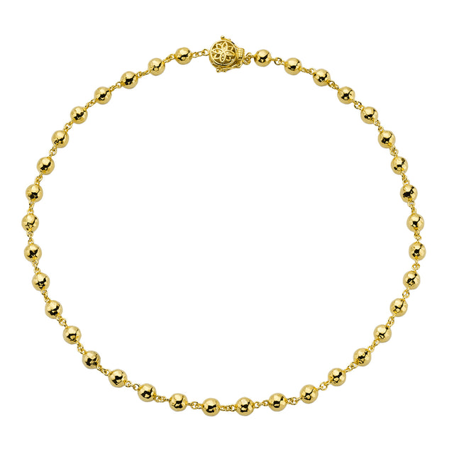 Buddha Mama 16" Hammered Disco Ball Chain - Necklaces - Broken English Jewelry top view