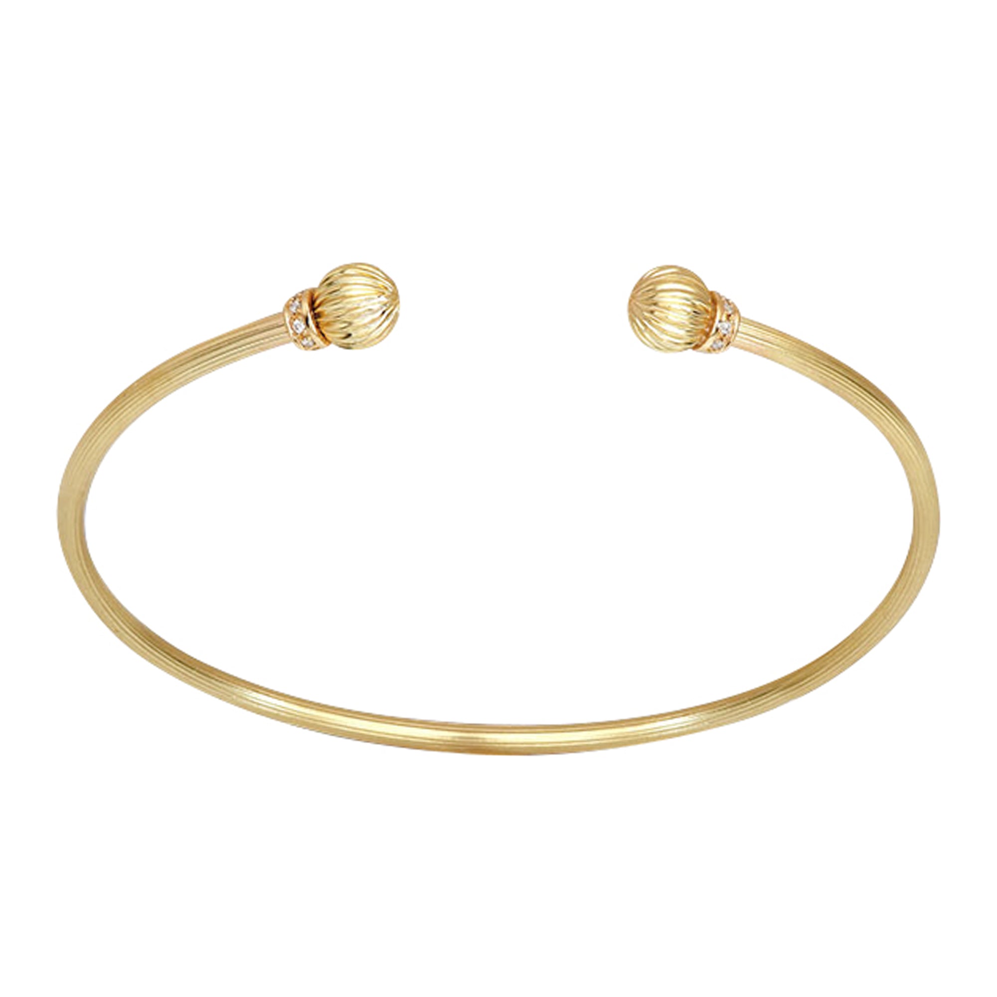 Lalaounis - Diamond Two Fluted Bead Bracelet