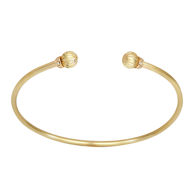 Lalaounis - Diamond Two Fluted Bead Bracelet
