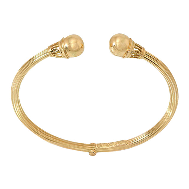 Lalaounis - Fluted Bead Hellenistic Coil Bracelet