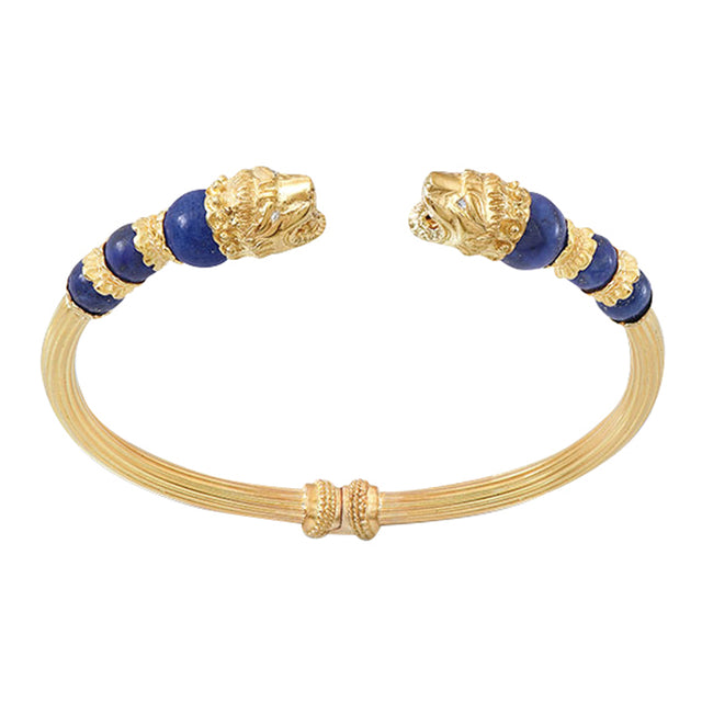 Lalaounis - Lapis Lazuli Lion Heads Bracelet