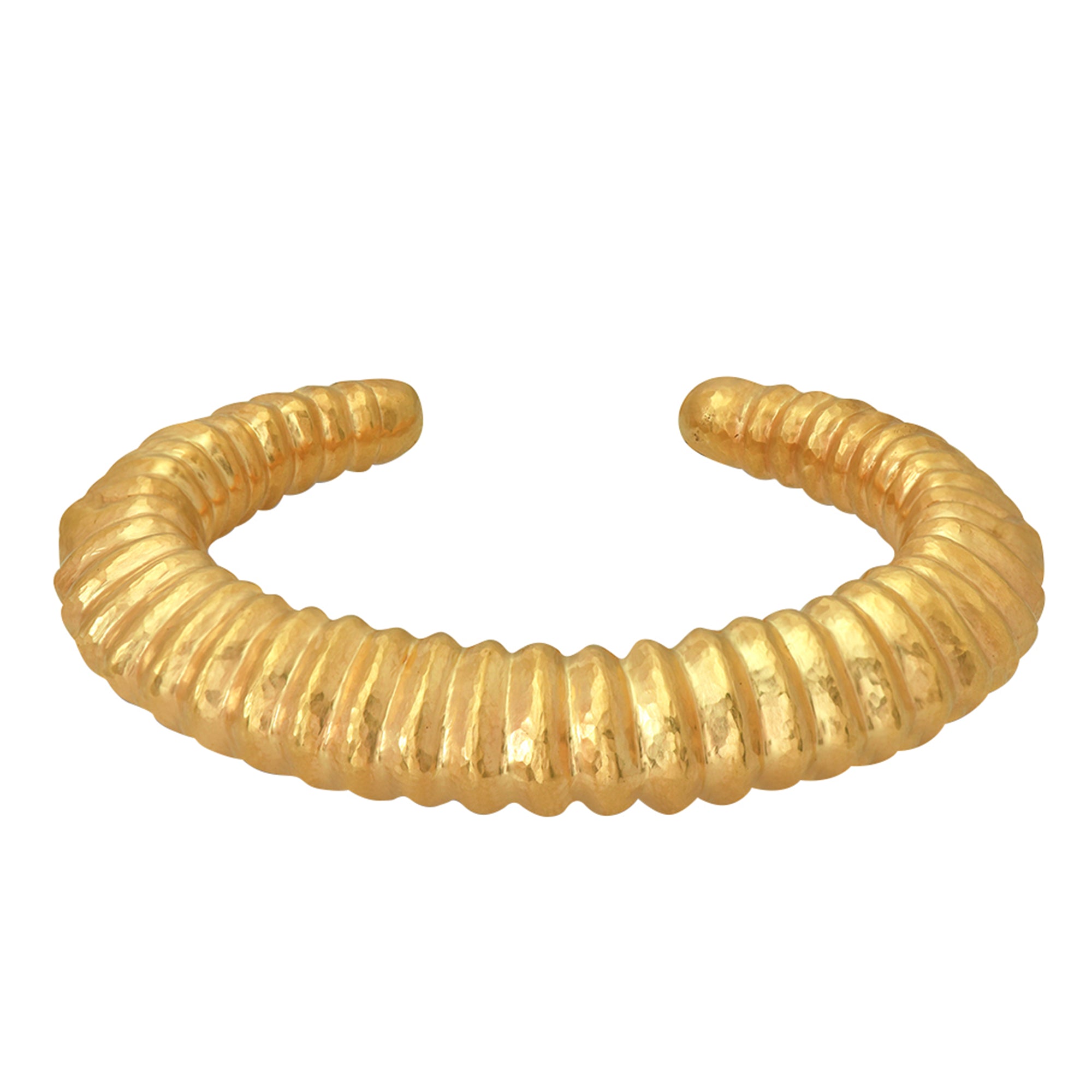 Hammered Scallop Neolithic Coil Bracelet