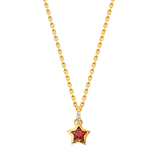 Star Pendant - Pink Tourmaline