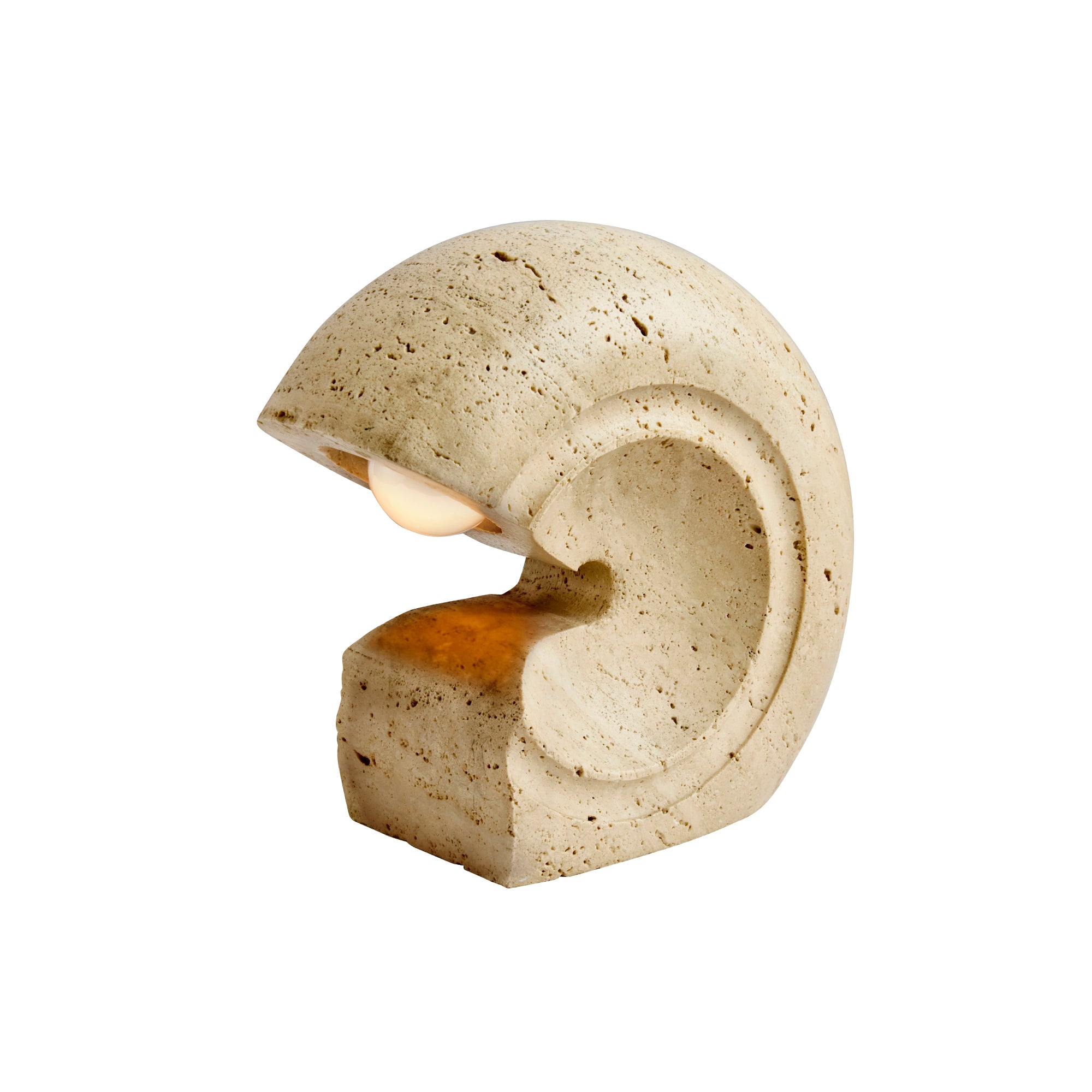 Giuliano Cesari Italian Travertine Table Lamp
