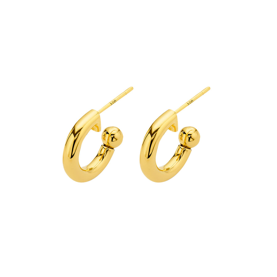 Buddha Mama Hollow Gold Hoops - Earrings