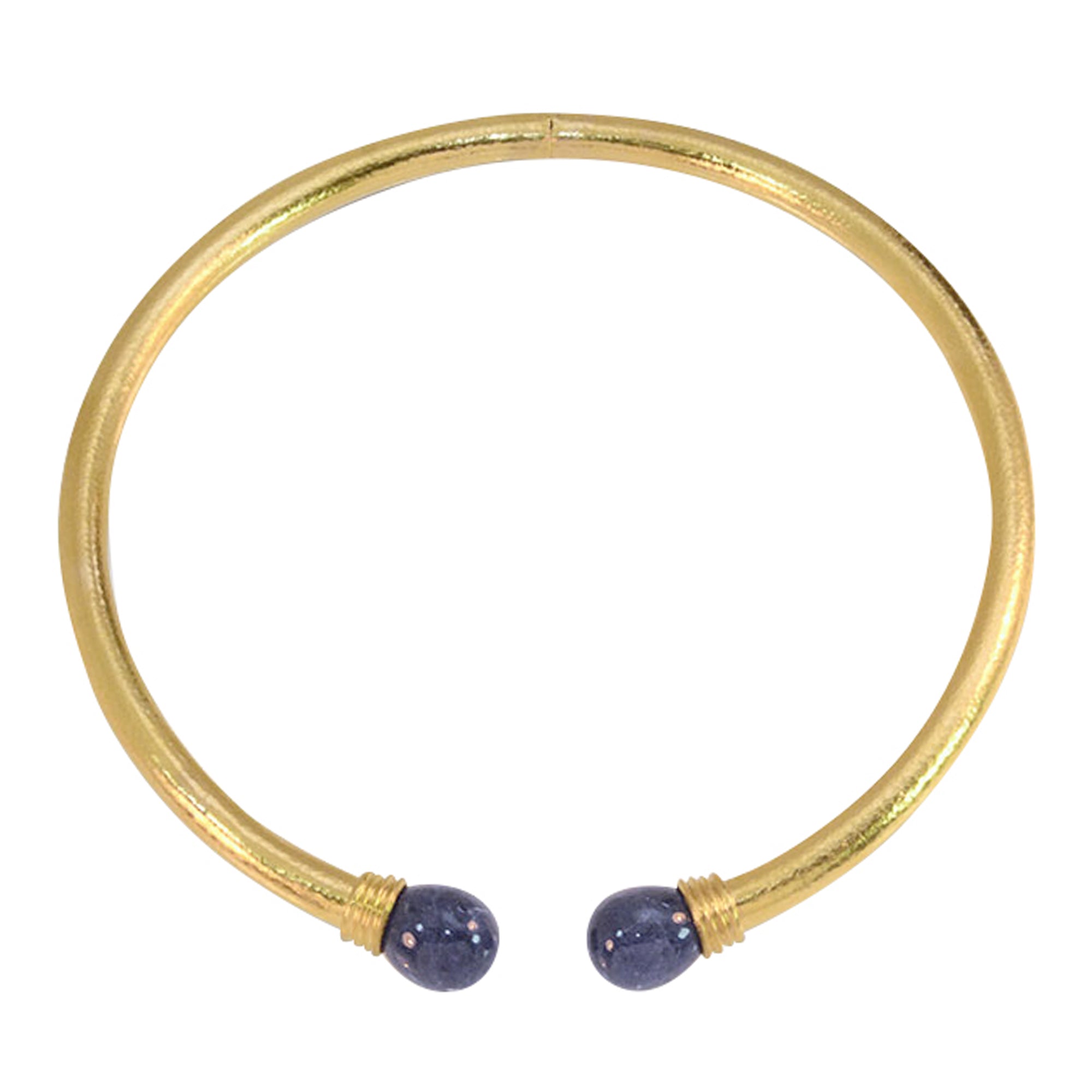 Lalaounis - Sodalite Beaded Hand Hammered Choker Necklace