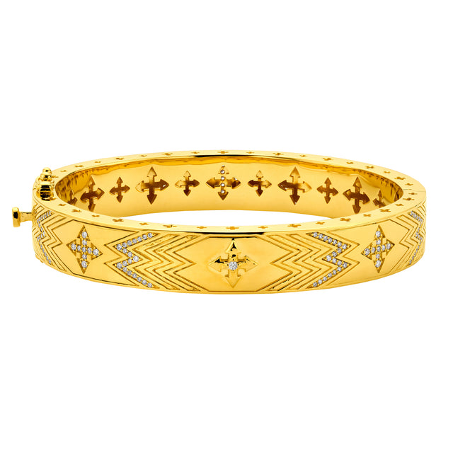 Buddha Mama Arrow Bangle, front view