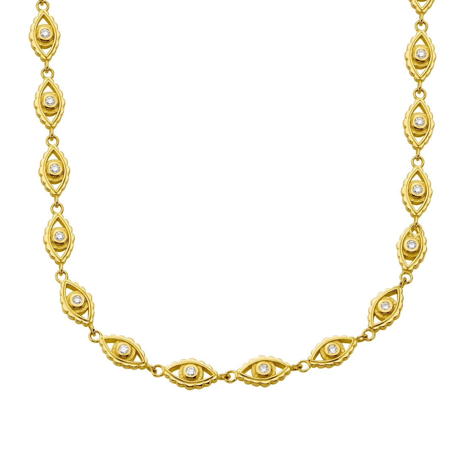 Buddha Mama Double Sided Evil Eye Necklace - Necklaces - Broken English Jewelry detail view