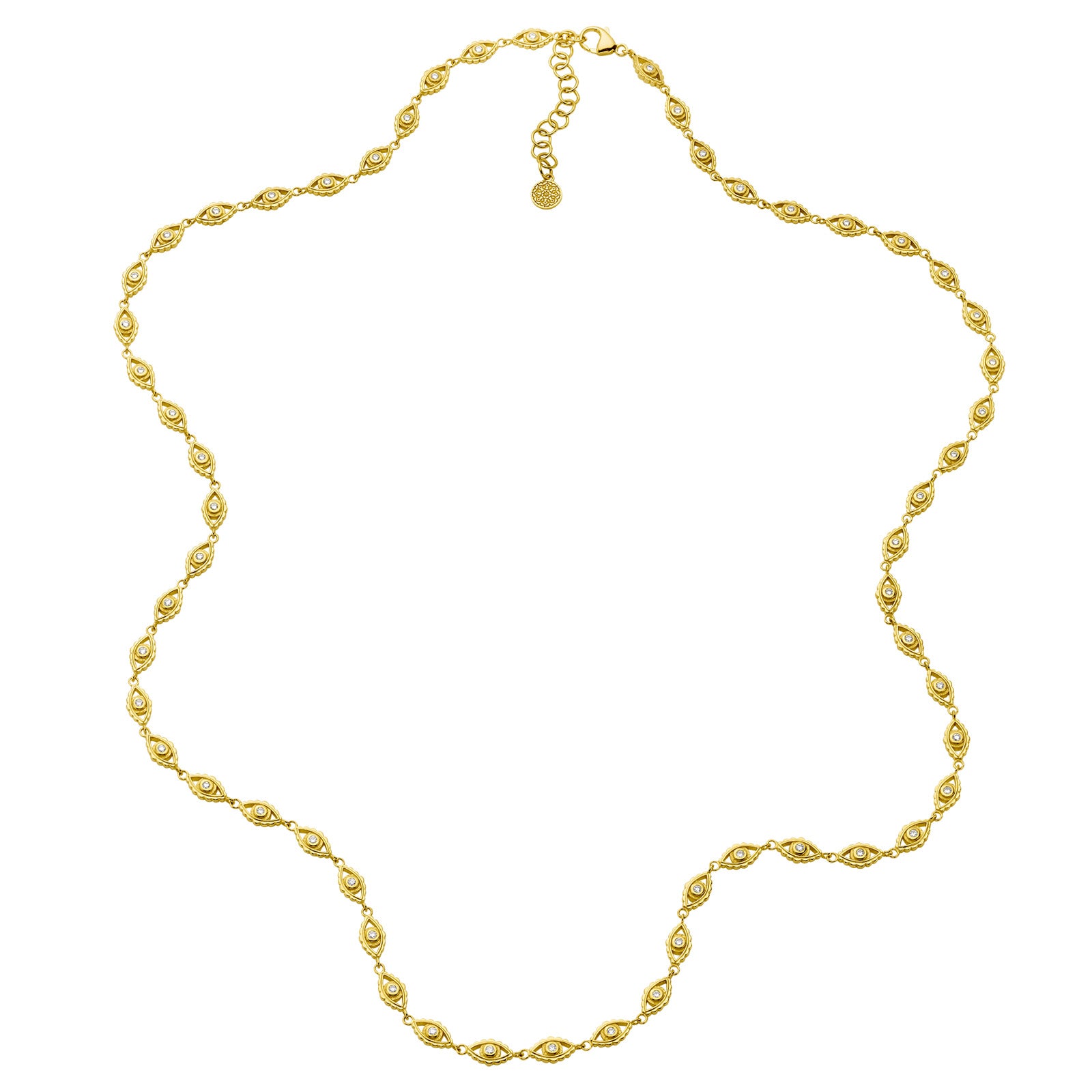 Buddha Mama Double Sided Evil Eye Necklace - Necklaces - Broken English Jewelry top view