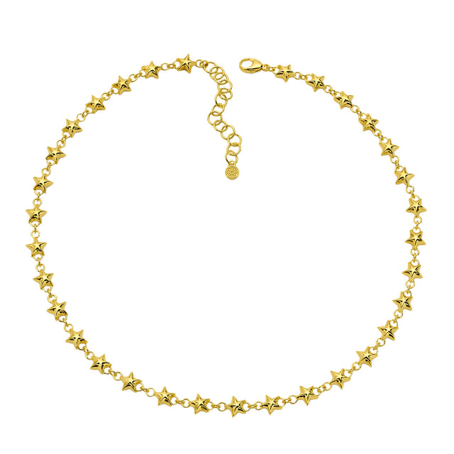 Buddha Mama Mini Puffy Star Necklace - Necklaces - Broken English Jewelry top view