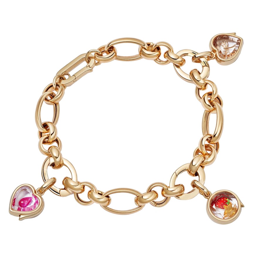 Loquet Multi Tri Link Bracelet - Bracelets - Broken English Jewelry with lockets and charms