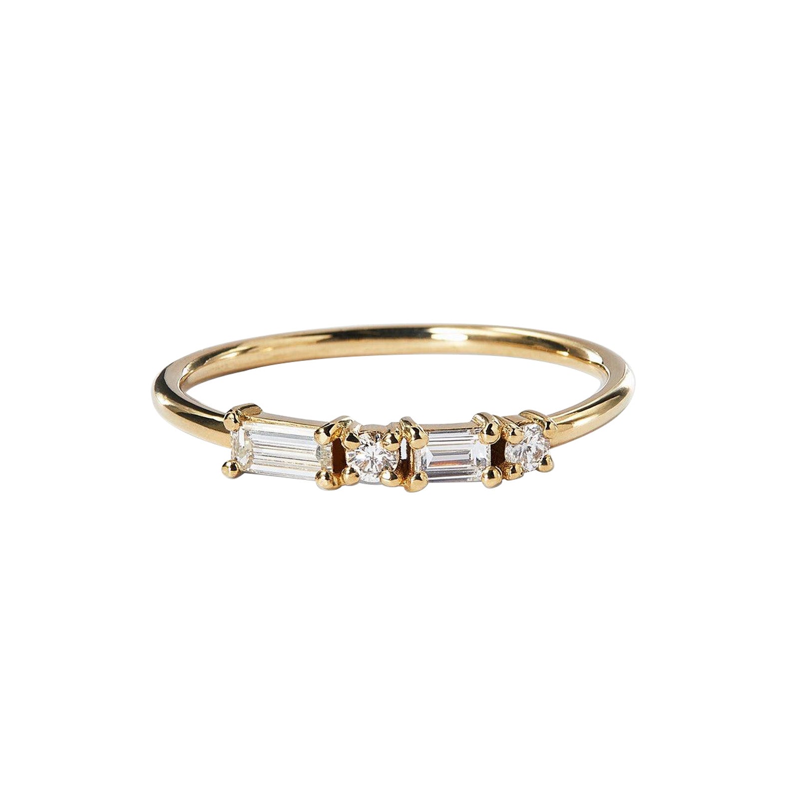 WWAKE Diamond Pillar Ring - Rings - Broken English Jewelry