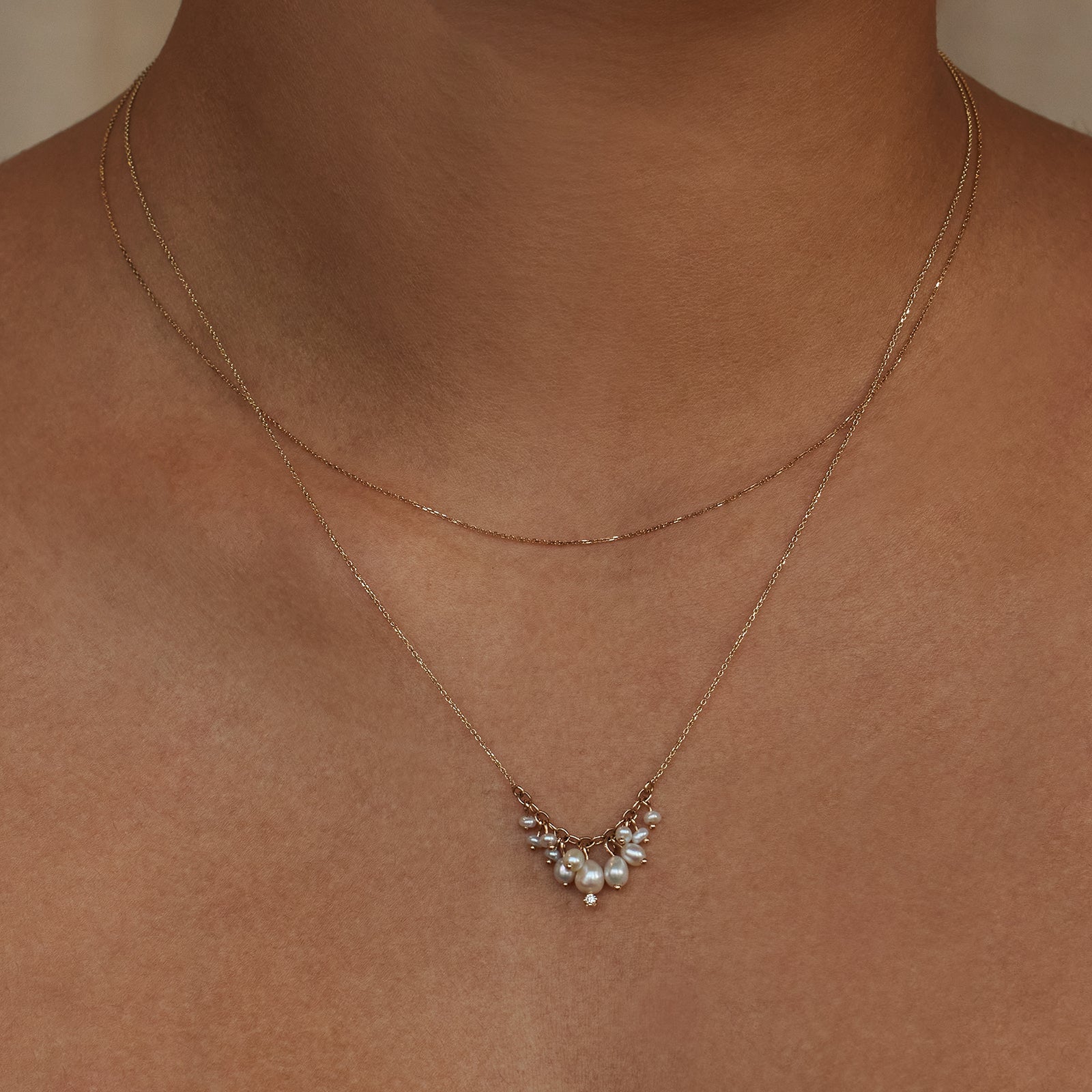 Wwake Shadow Necklace on model