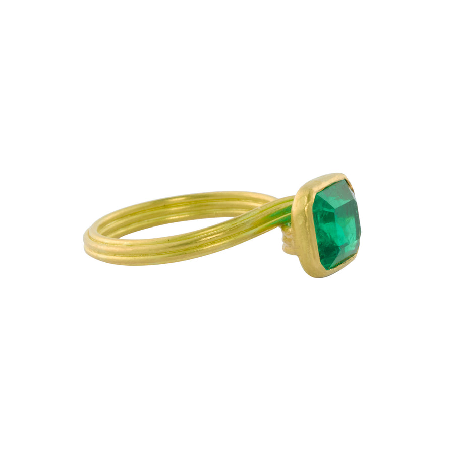 Munnu The Gem Palace 22K Emerald Ring - Rings - Broken English Jewelry side view