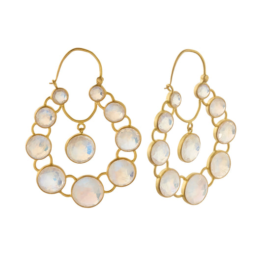 Moonstone Chandelier Earrings - Main Img