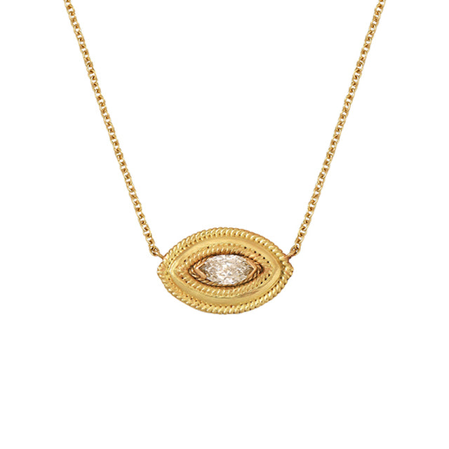 Diamond Evil Eye Motif Necklace