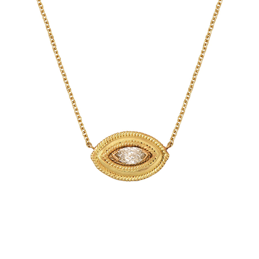 Diamond Evil Eye Motif Necklace