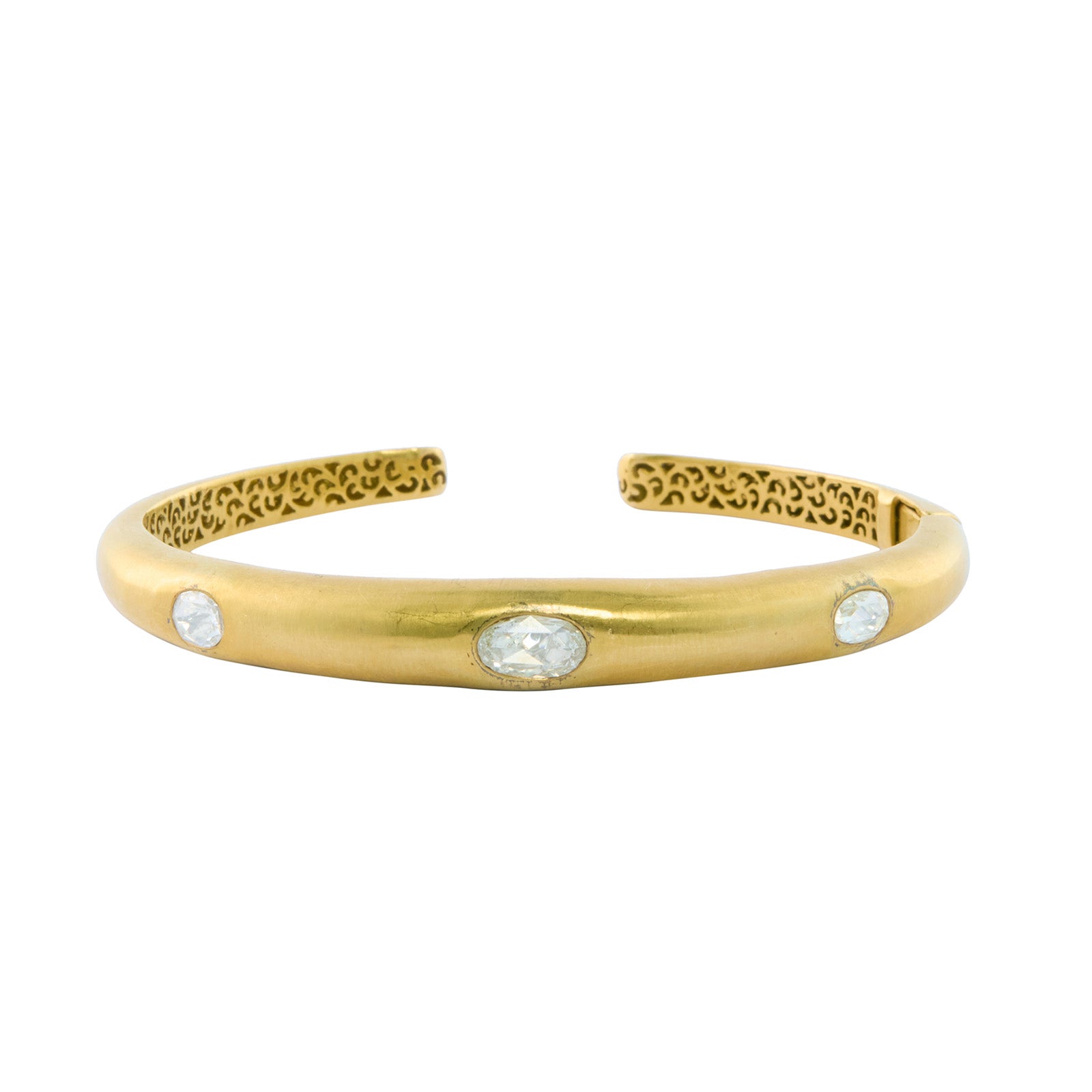 Munnu The Gem Palace Trio Diamond Cuff - Bracelets - Broken English Jewelry front view