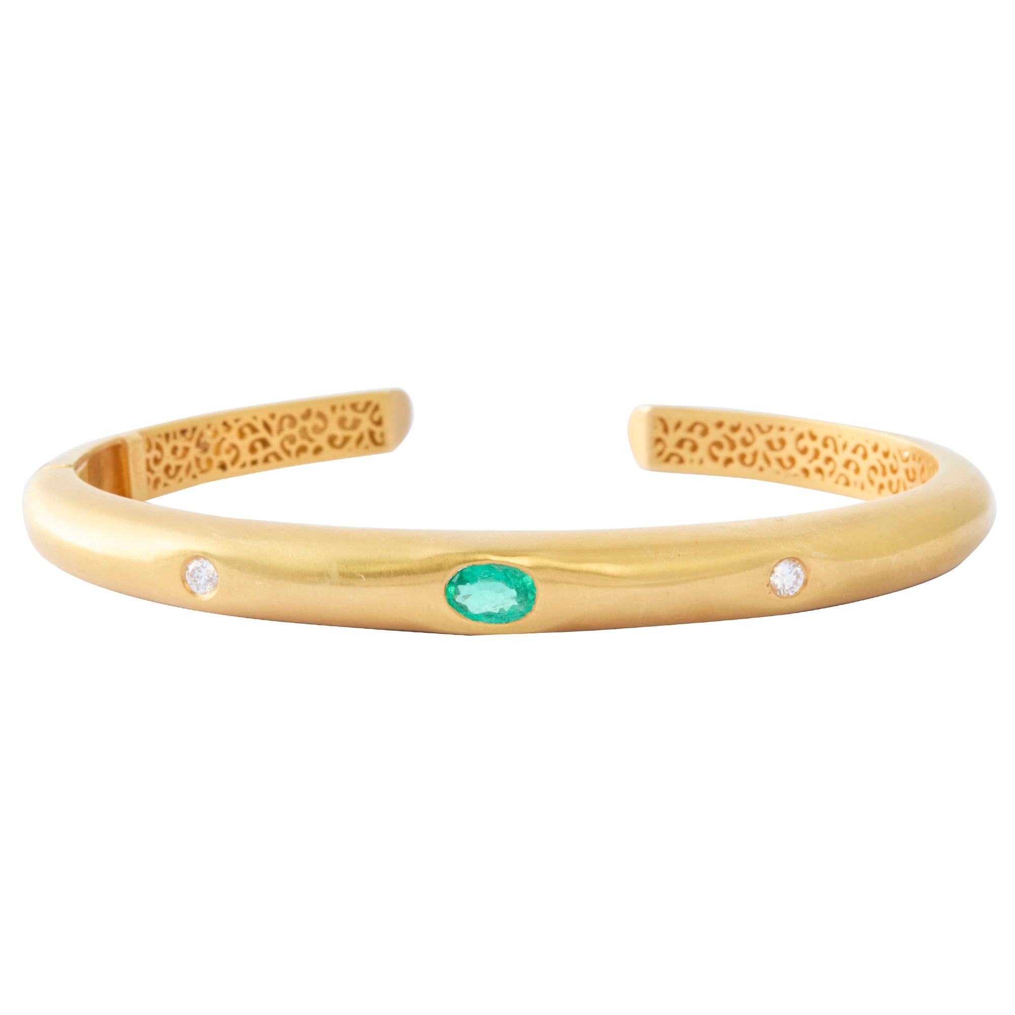 Bangle with Emerald and Diamond