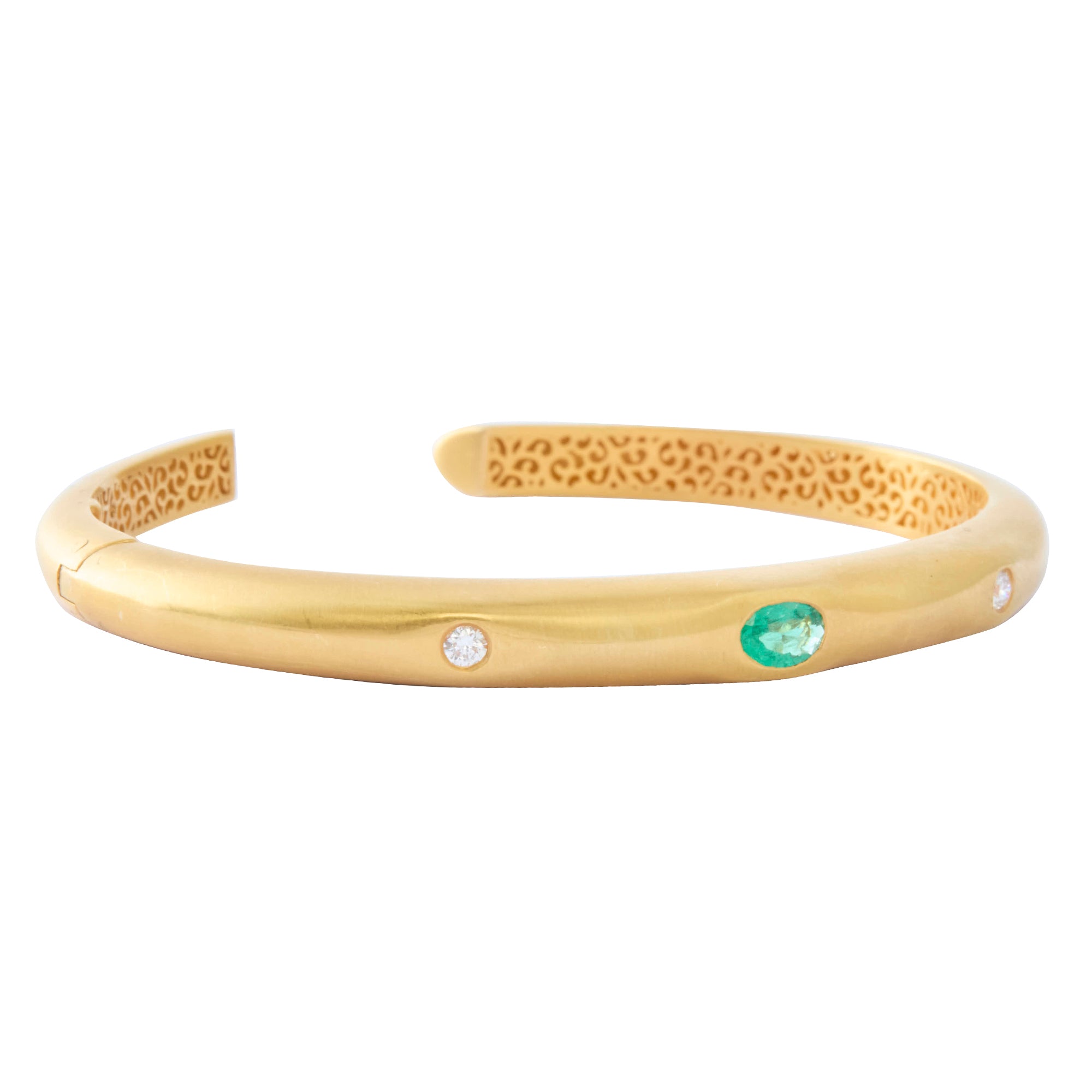 Bangle with Emerald and Diamond