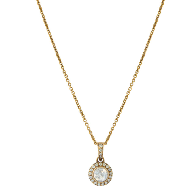 Indo Russian Pendant Necklace with Diamond