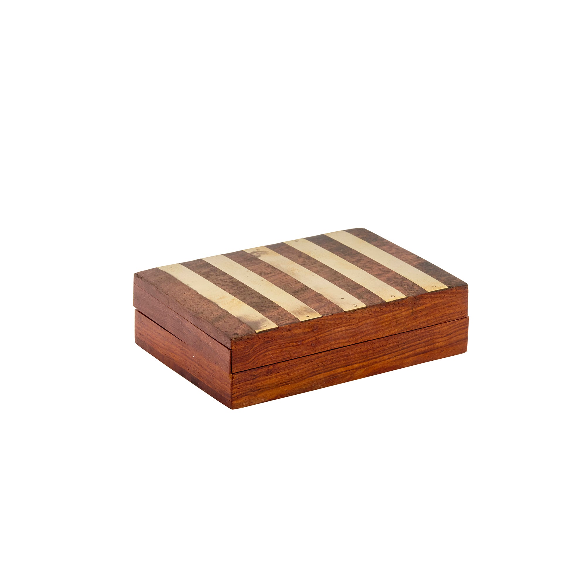 Italian Brass-Banded Wood Box