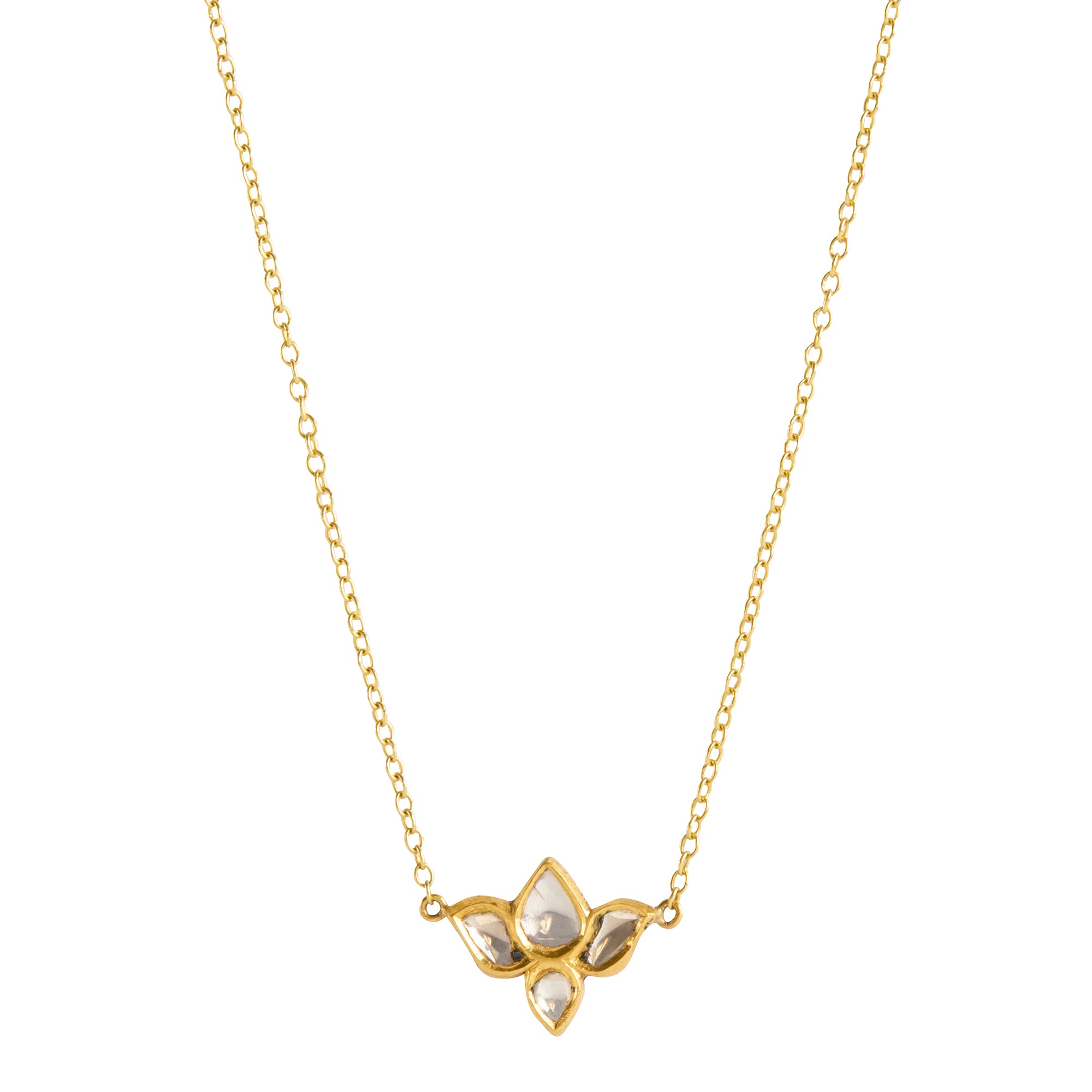 Diamond Lotus Necklace