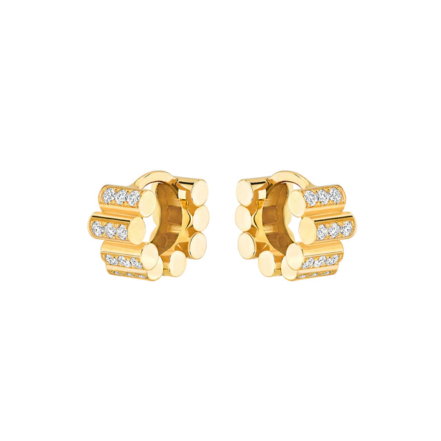 Mini Pave Diamond Edge Huggies
