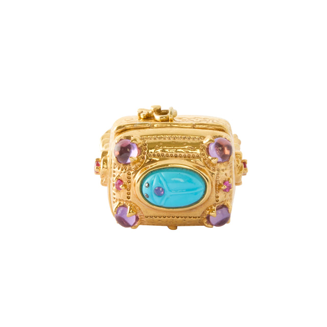 Diamond and Corundum Secret Box Ring