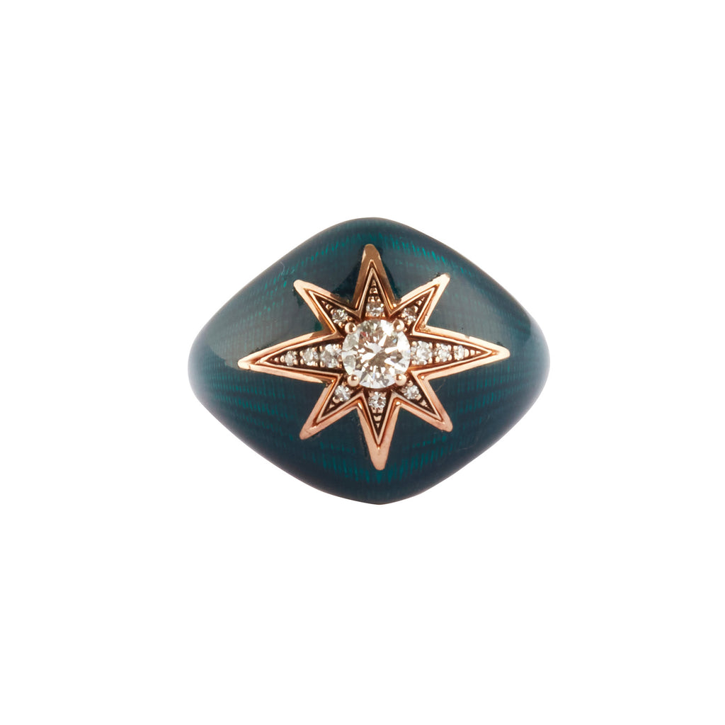 Louis Vuitton Louis Vuitton Color Blossom 18k Rose Gold Malachite Star  Studs in Green