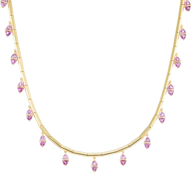 Pink Sapphire Tilly Fringe Necklace
