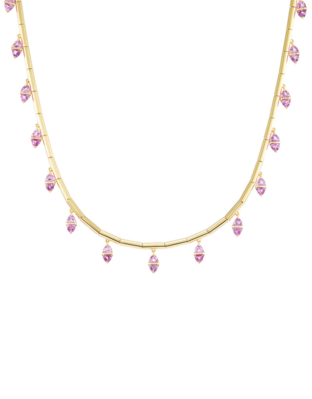 Pink Sapphire Tilly Fringe Necklace
