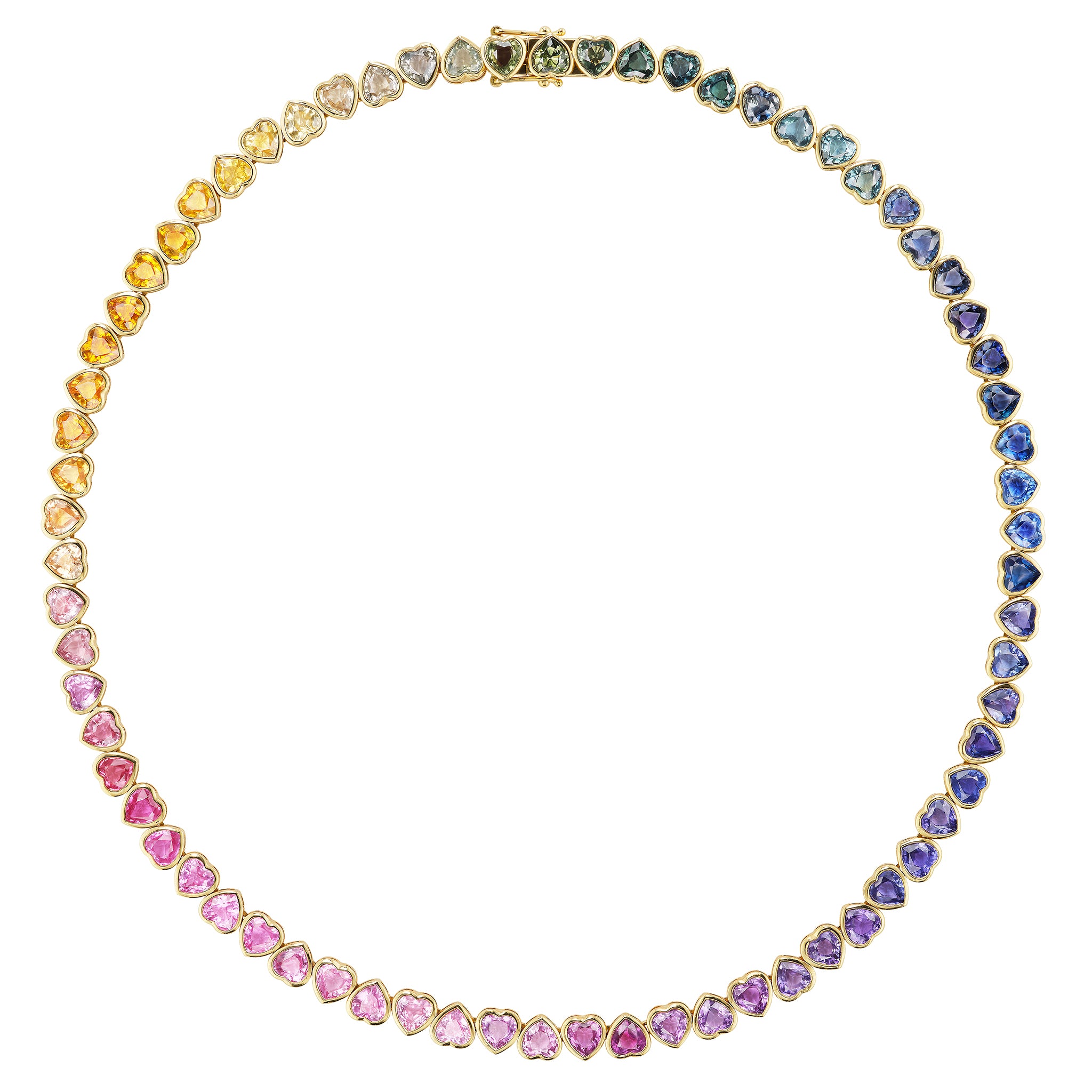 I Heart Rainbows Sapphire Necklace