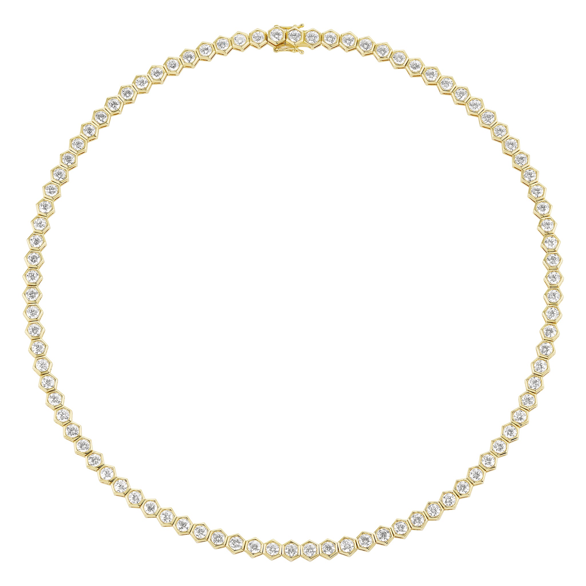 Hexagon Diamond Necklace