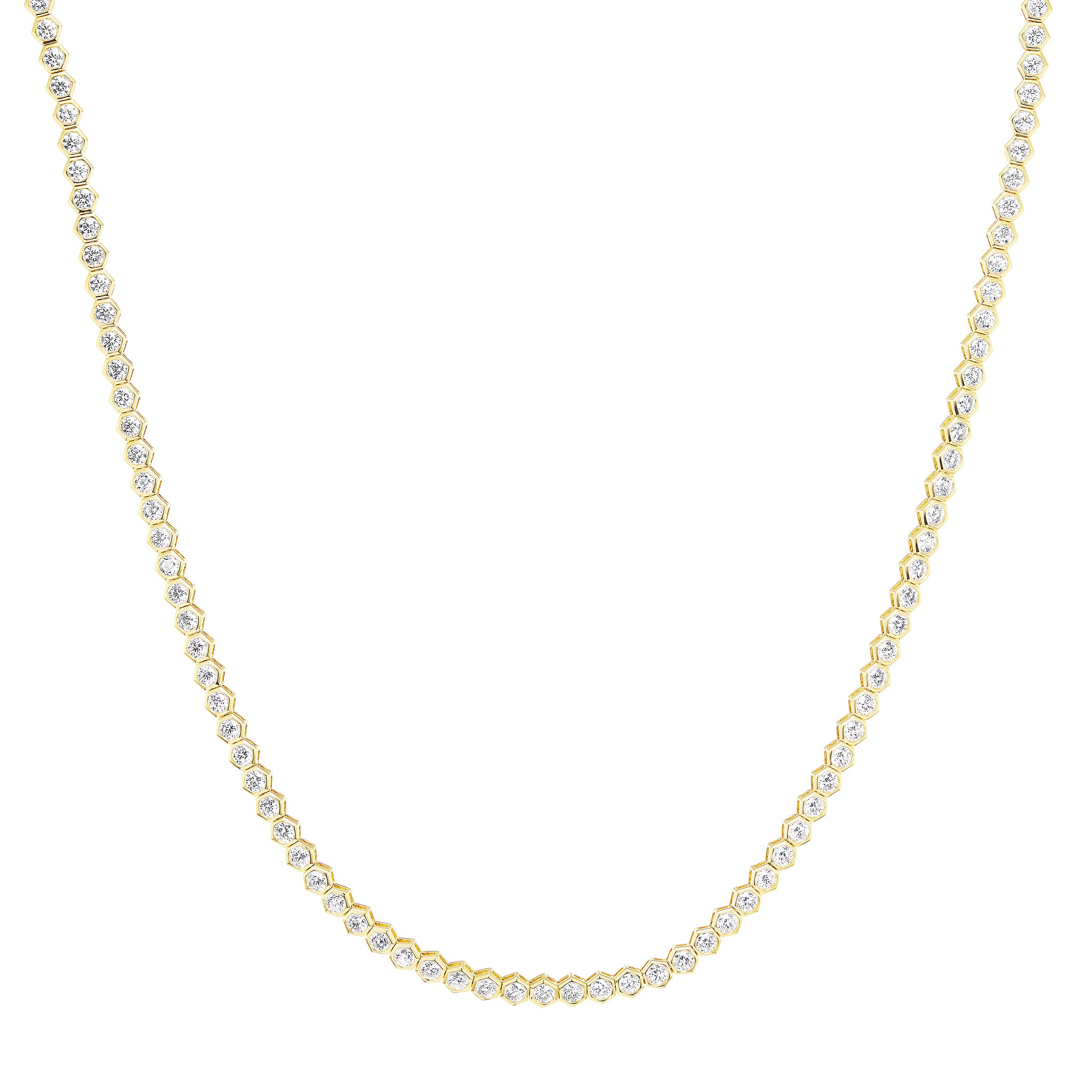 Hexagon Diamond Necklace