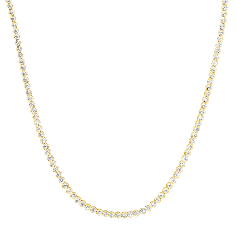 Hexagon Diamond Necklace
